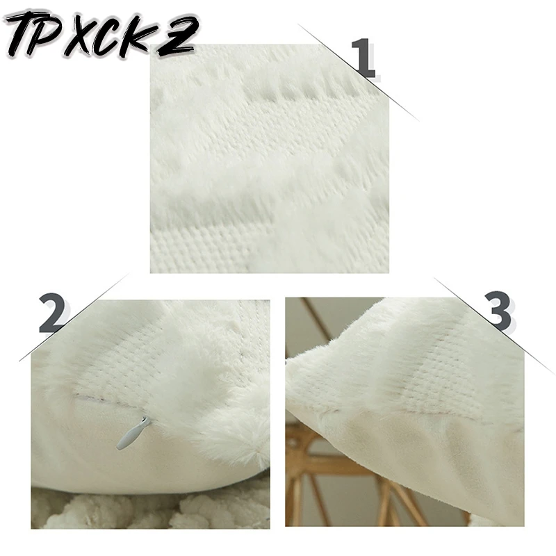 

New 3D Nordic Style Pillow Cover Geometric Decorative Throw Rhombus Plush Pillow Case Spring Cushion Cover Home Decoration
