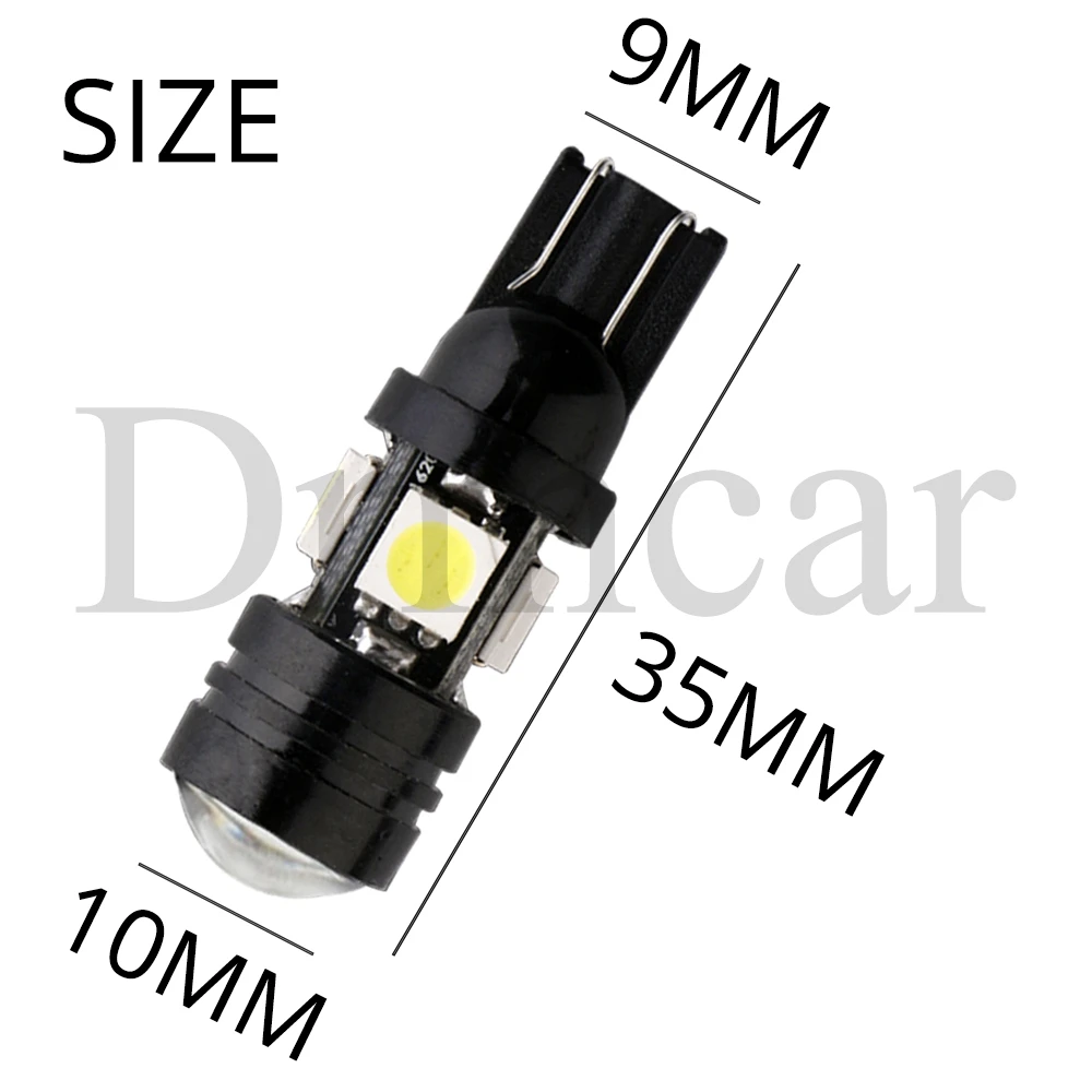 168 192 T10 W5W Автомобильная светодиодная лампа 4SMD 5050 3 Вт Сигнал поворота