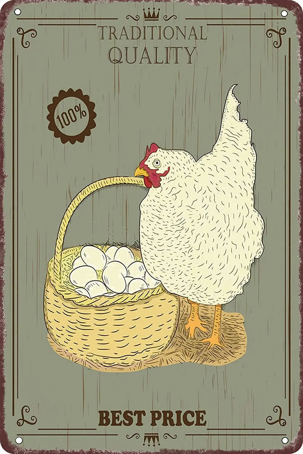 Традиционное качество куриное яйцо Лучшая цена ферма винтажный металлический