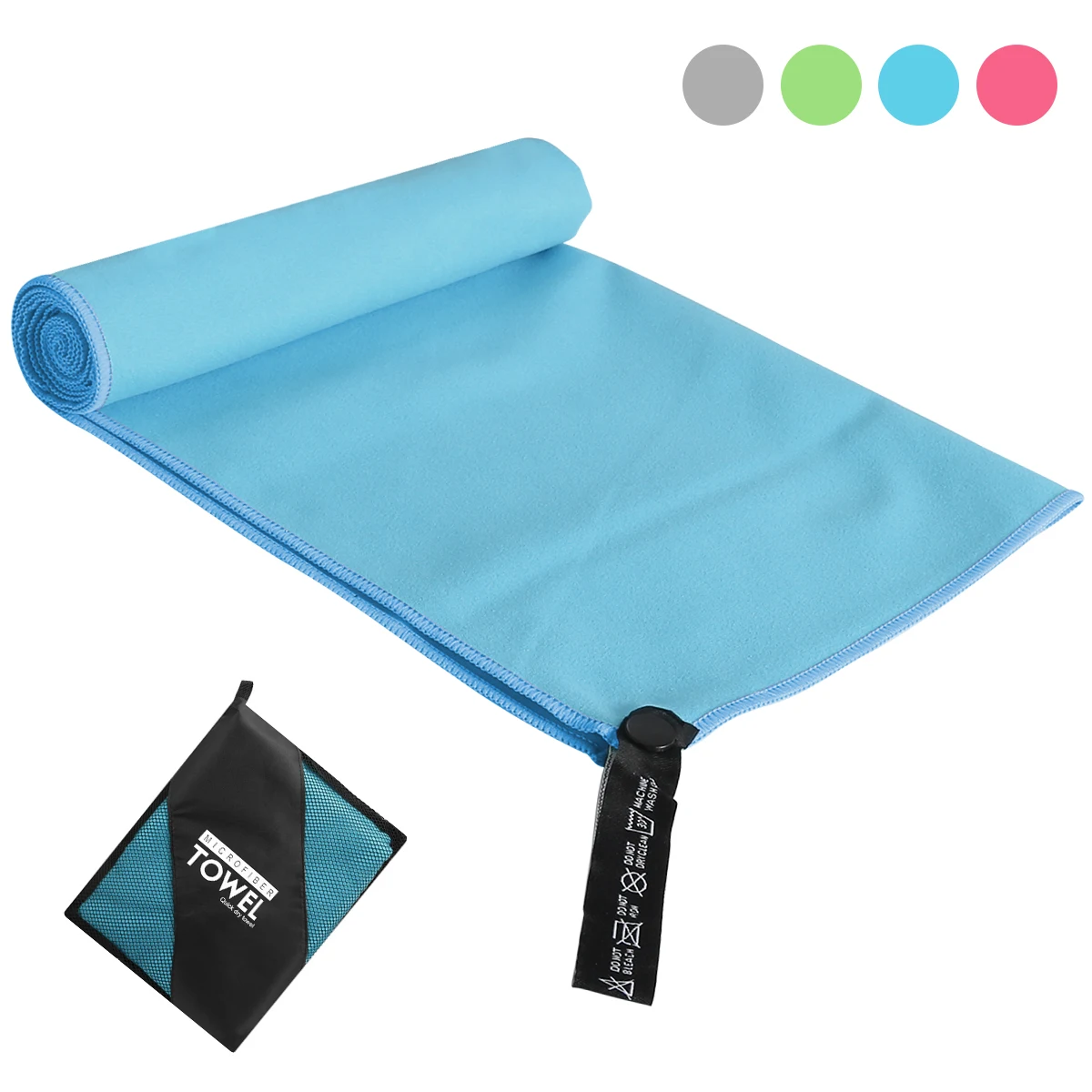 

Microfiber Towel Quick Dry Absorbent Towel With Carry Bag For Travel Camping Fitness Beach Microfiber Double Sports Towel