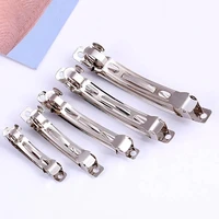 10pcs french barrette style spring hair clips automatic clip blank rhodium bow hairpins settings for diy jewelry making supplies