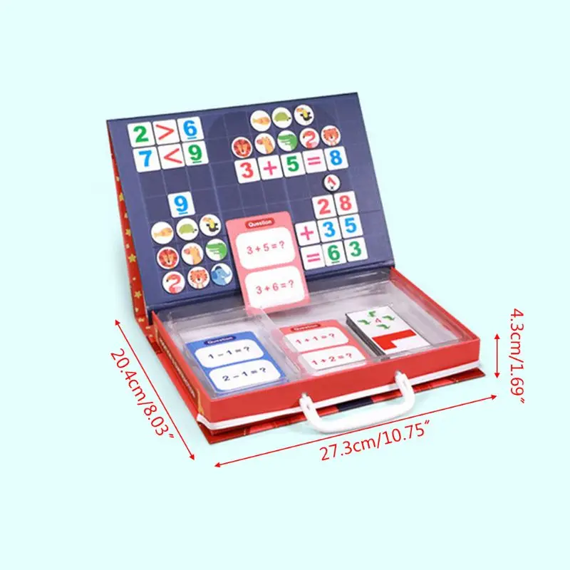 

Magnetic Math Puzzle Cards Digital Number Counting Game Set Kids Early Educational Toy Preschool Boy Girl Gift
