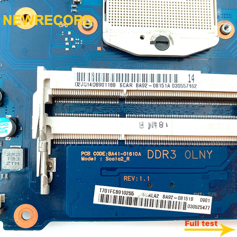 NEWRECORD For Samsung RV420 Laptop Motherboard A41-01610A BA41-01608A BA92-08151A BA92-08151B GT520M 1GB GPU HM65 full test enlarge