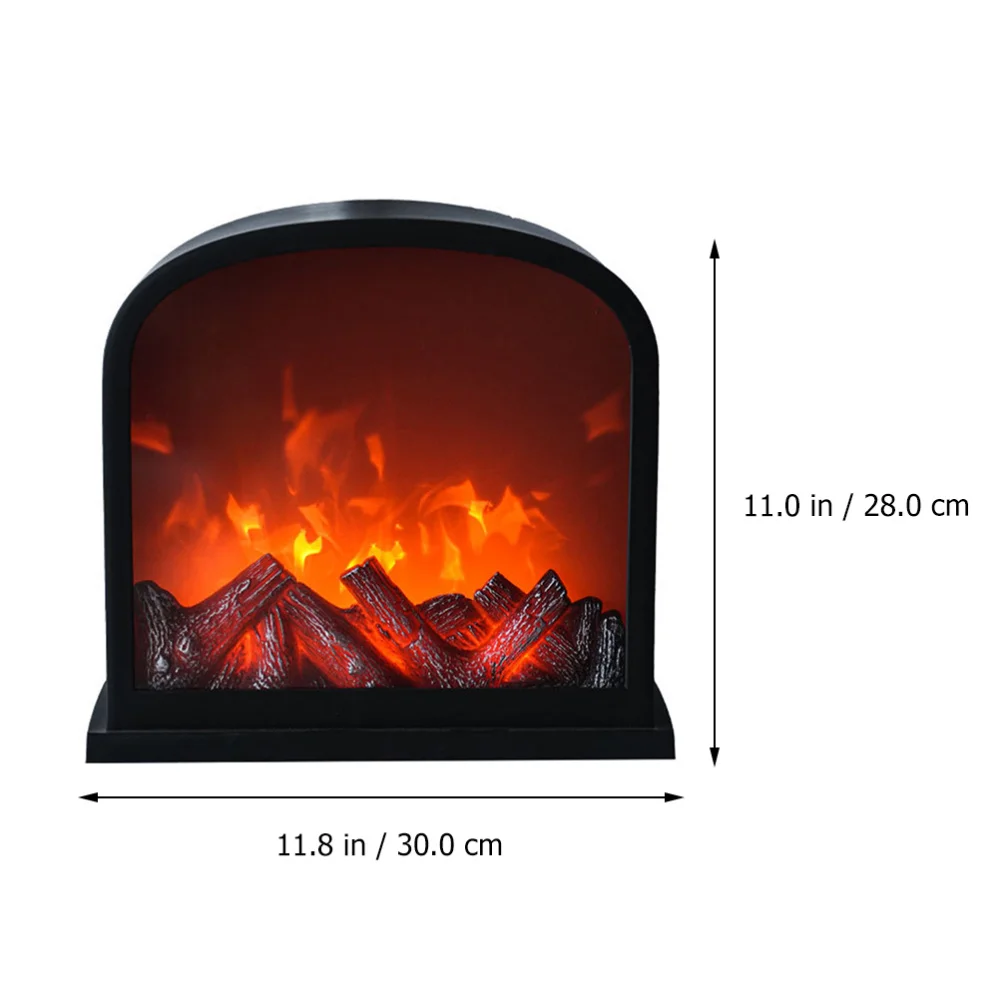 

1 Set Fireplace Light Household Office Desktop Table Decoration Fireplace Lamp
