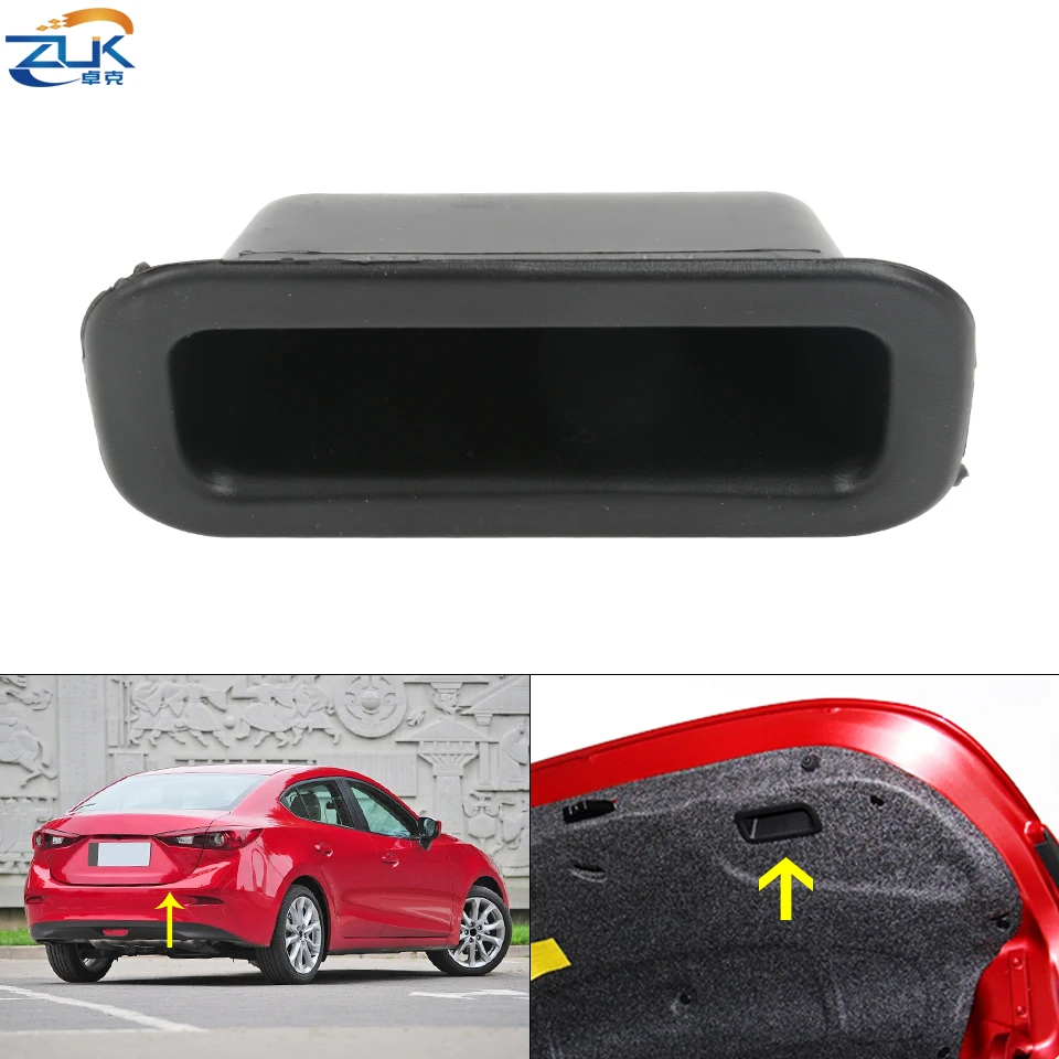 ZUK углеродное волокно Задняя Крышка багажника внутренняя ручка для Mazda 3 Axela 5 6 Atenza