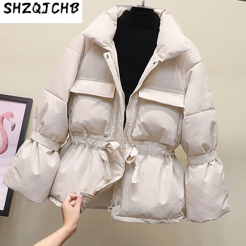 

JCHB 2021 Women's Jacket Coat Female Winter Clothes Women Padded Cotton Warm Thick Parkas Woman Jackets Korean Ropa De Mujer