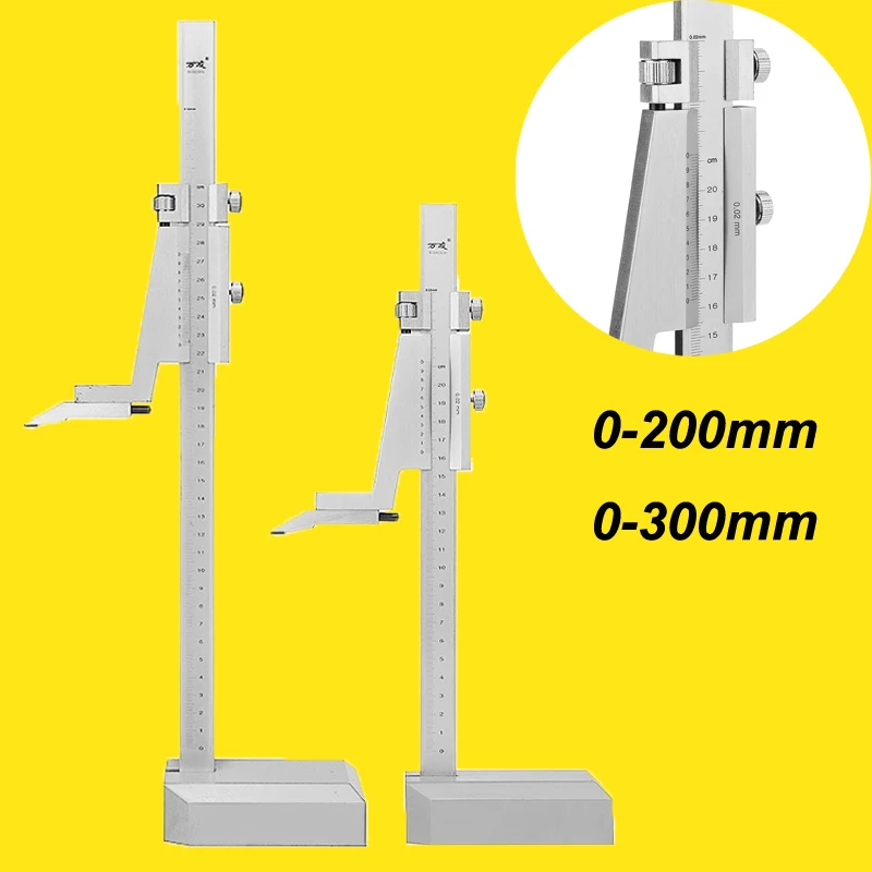 

200/300mm Range Vernier Height Gauge with Stand Measure Ruler Tools