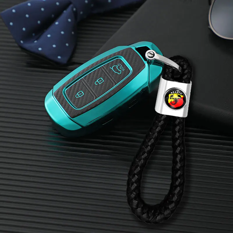 

1pcs Car Emblem Keychain Auto Trinket Vintage Key Ring Hook For Abarth Accessories 500 595 124 Competizione Carbono Punto Evo