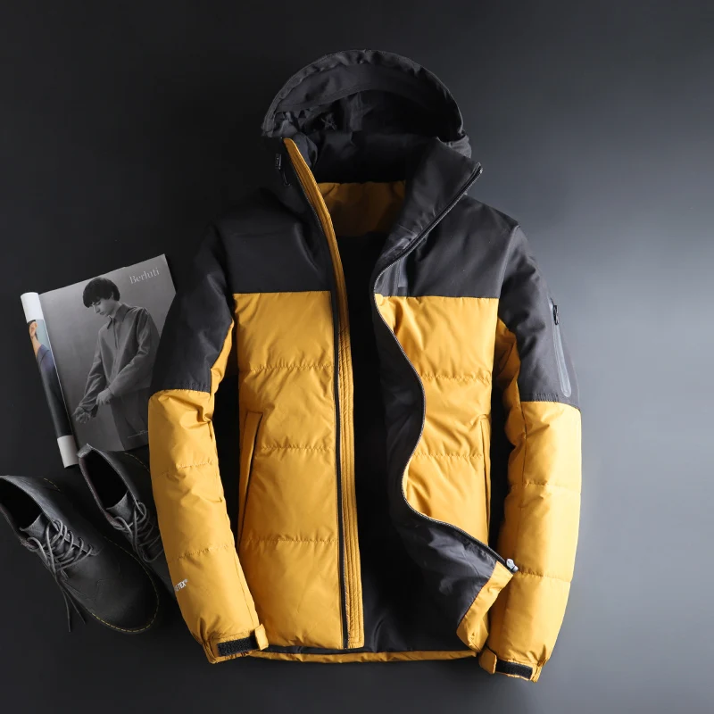 Мужская куртка пуховик на утином пуху повседневная светильник верхняя одежда