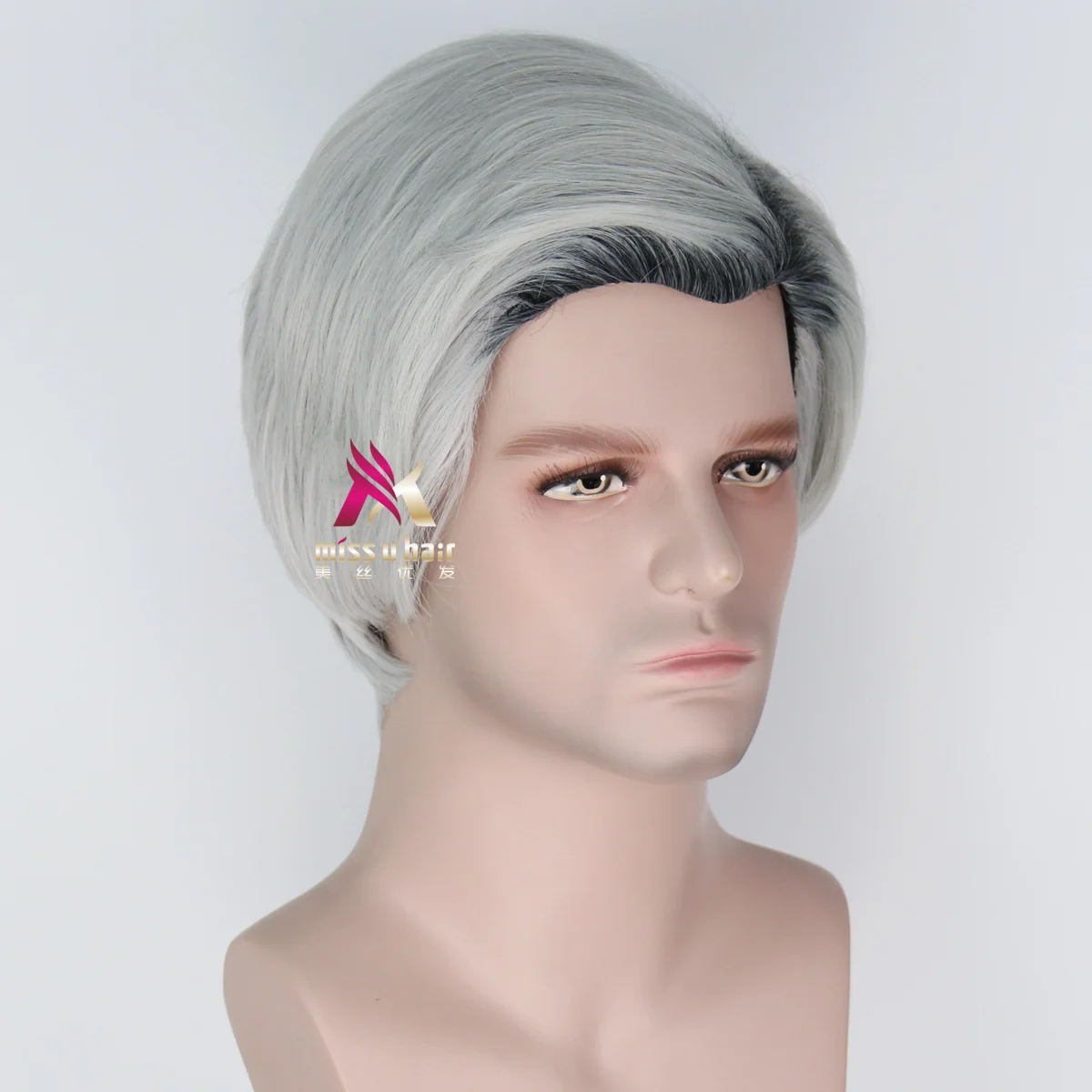 Хэллоуинский набор косплея с париком на частично коротких черно-белых волосах для выступления персонажа Карлоса из "Наследников".