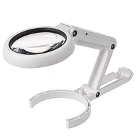5x 11x 8 led magnifier magnifying glass dual use stand or handheld foldable magnifier table lamp super bright magnifier