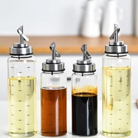500ml olive oil dispenser bottle automatic opening and closing oil pot cooking oil cruet glass glass oil dispenser for kitchen