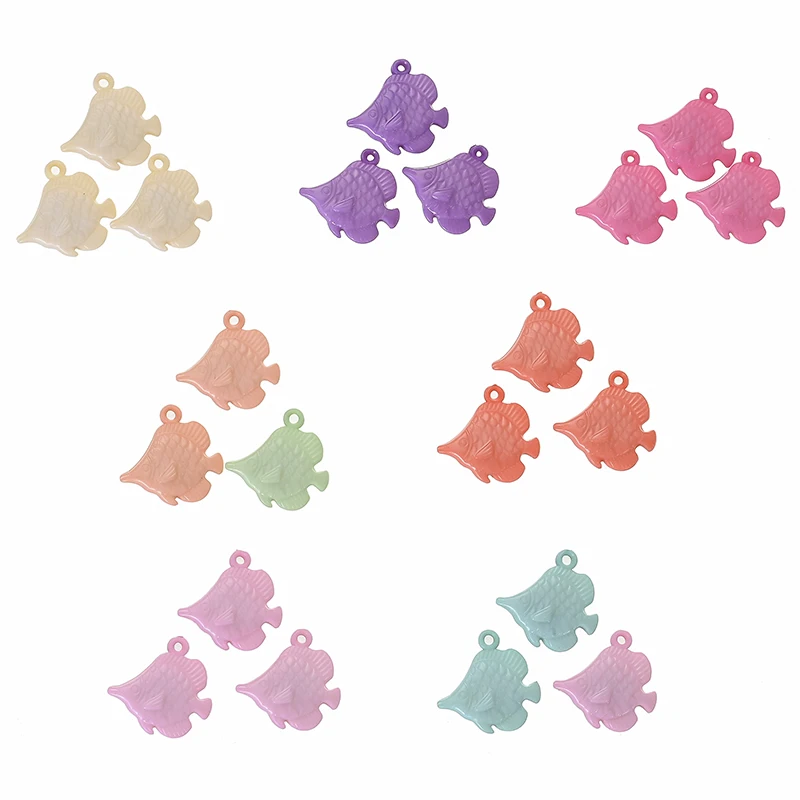 

300pcs Cute Colorful Tropical Fish Animal Acrylic Charms DIY Bracelet Necklace Earring For Accessories Gift Jewelry Making