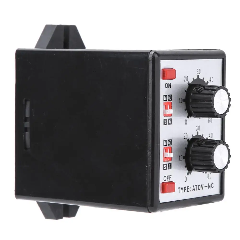 220В 5А вкл. Выкл. Двойной таймер реле ручка управления времени переключатель 6 S 60