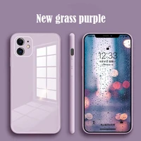 pure color tempered glass phone case for 13 pro max 12 11 pro max xr xs max 7 8 plus dustproof and waterproof protective cover