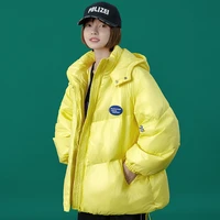 new fashion girl parka 2021 winter jacket women coat female hooded warm womens parkas lady loose outerwear yellow