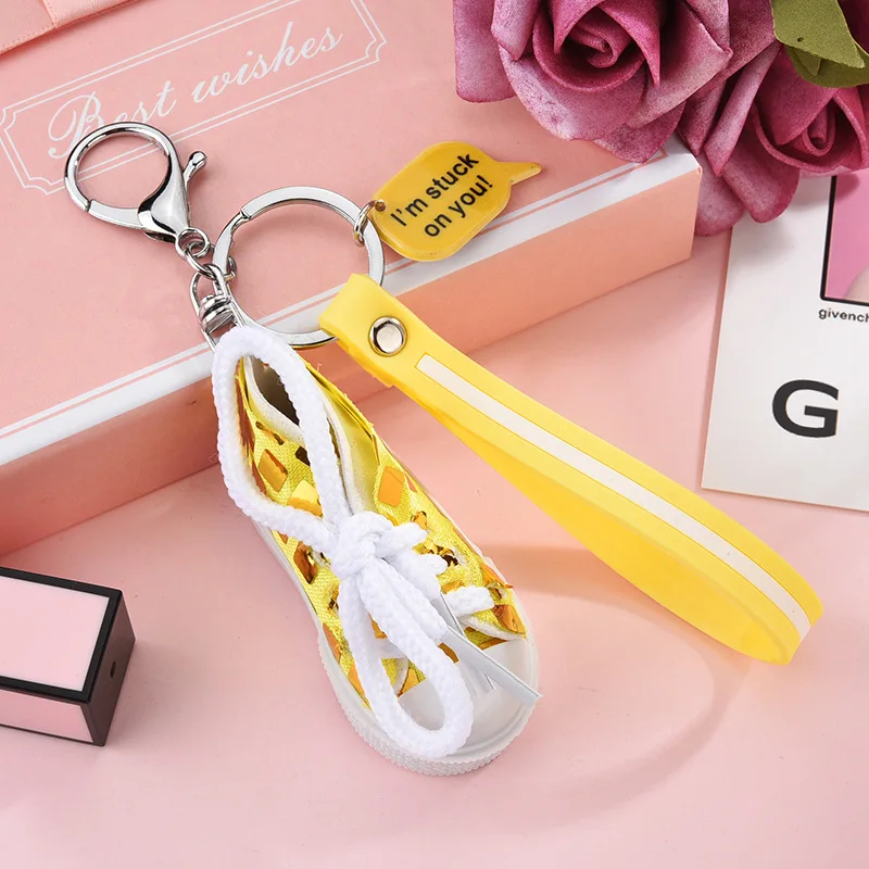 Мини холщовый квадратный сетчатый брелок для обуви спортивная обувь автомобиля