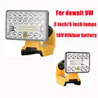 Для инструмента dewalt 9 Вт, внутренний и Наружный свет, светодиодный светильник, рабочий светильник для DEWALT 18 в, литий-ионная батарея DCB201 DCB200