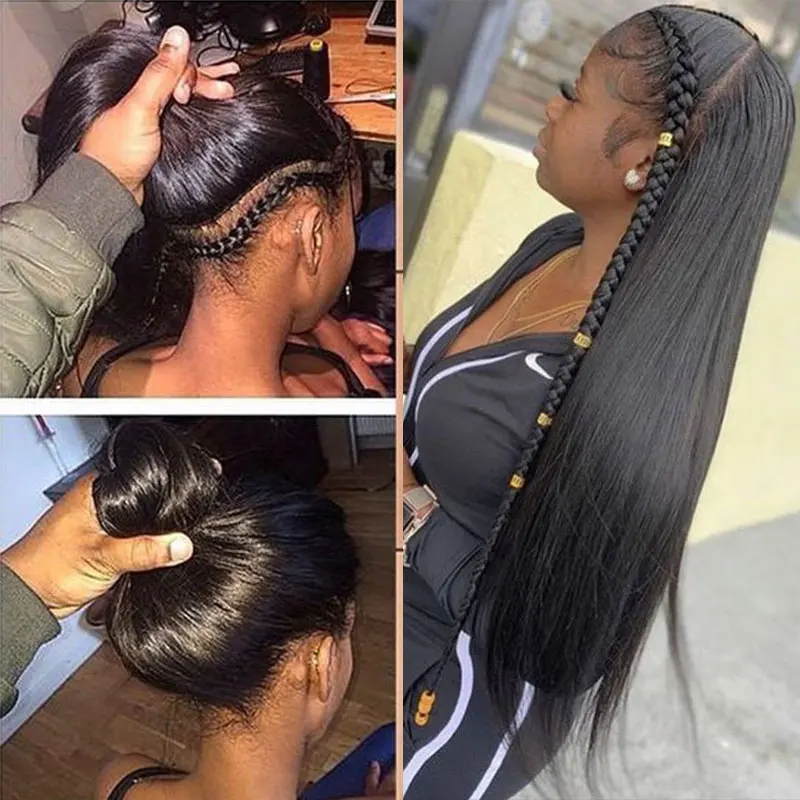 Парики из человеческих волос с прозрачной сеткой спереди 13x6 для женщин