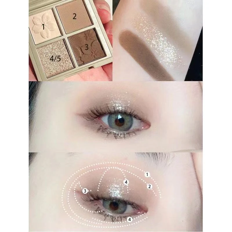DIKALU палитра теней для век ленивые тени макияж Блестящий Матовый стойкий