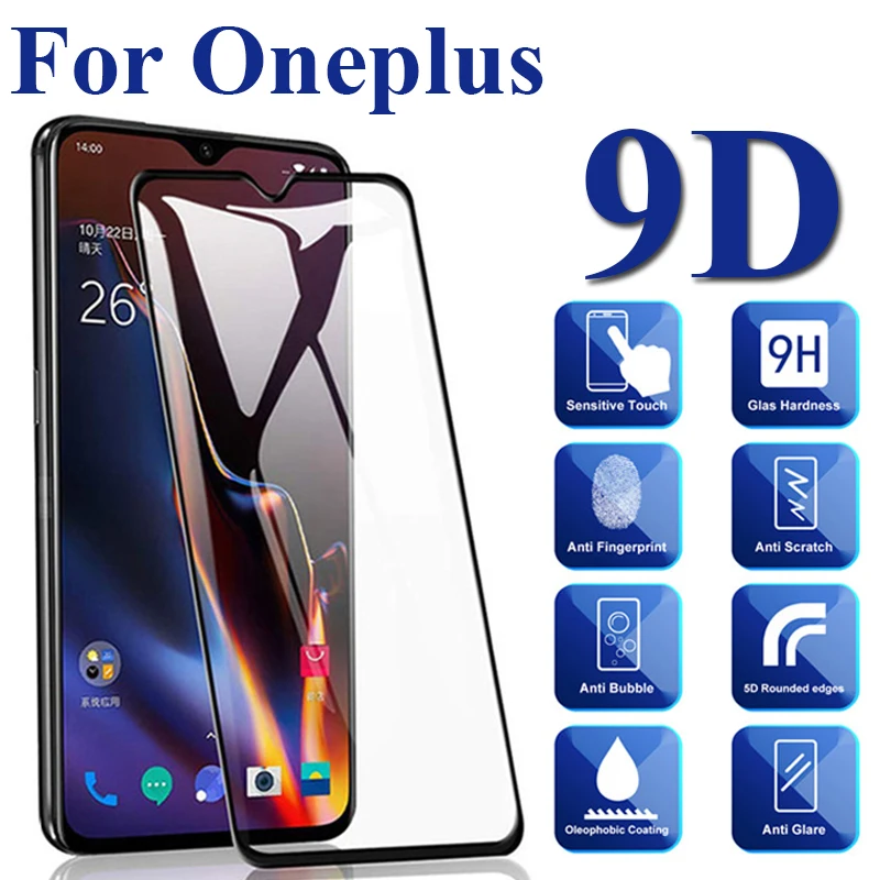Защитное стекло для Oneplus 7 pro 6 Защита экрана для Oneplus 6T 5T 3t 3 9D закаленное стекло