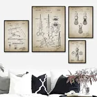 Плакаты и принты на холсте для гостиной, парикмахерские инструменты, ножницы-бритва