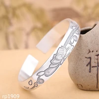 kjjeaxcmy boutique jewelry 999 sterling silver jewelry opening womens lotus bracelet