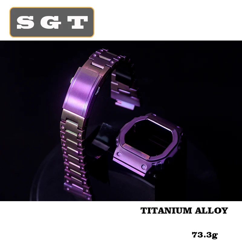 Титановый сплав ремешки для часов Ремешки браслет подходит DW5600 DW5610 GW5600 серии