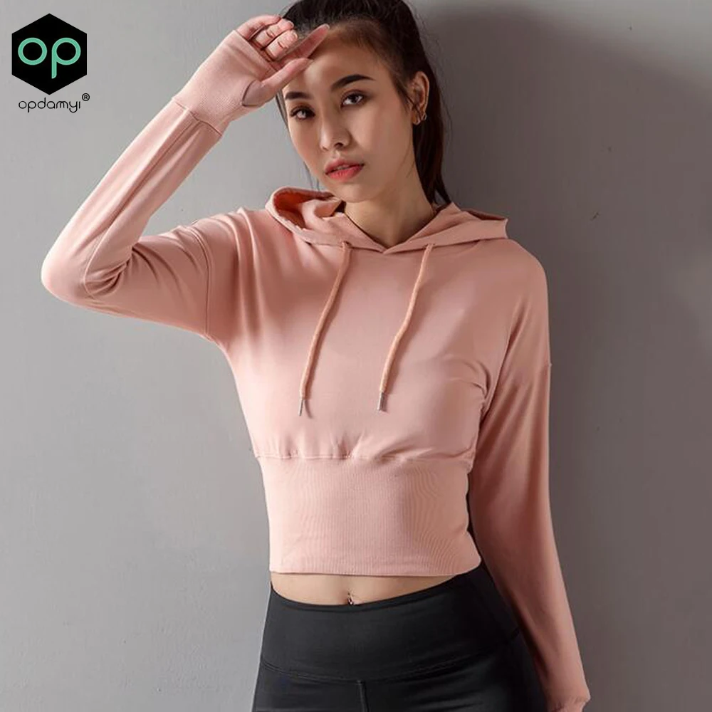 Женская спортивная куртка с капюшоном рубашка для спортзала топ тренировок и