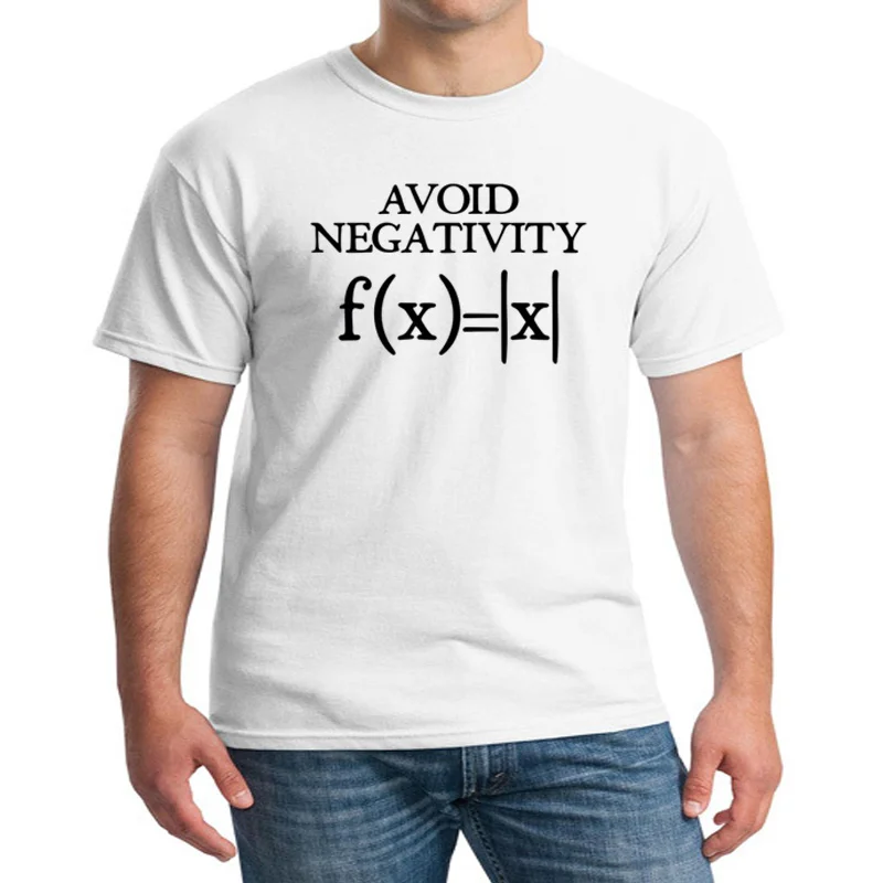 

Summer O-Neck Leisure Tees Tops Funny Avoid Negativity Men Funny Mathematics Absolute Value T-Shirt Math Function Geek T Shirt