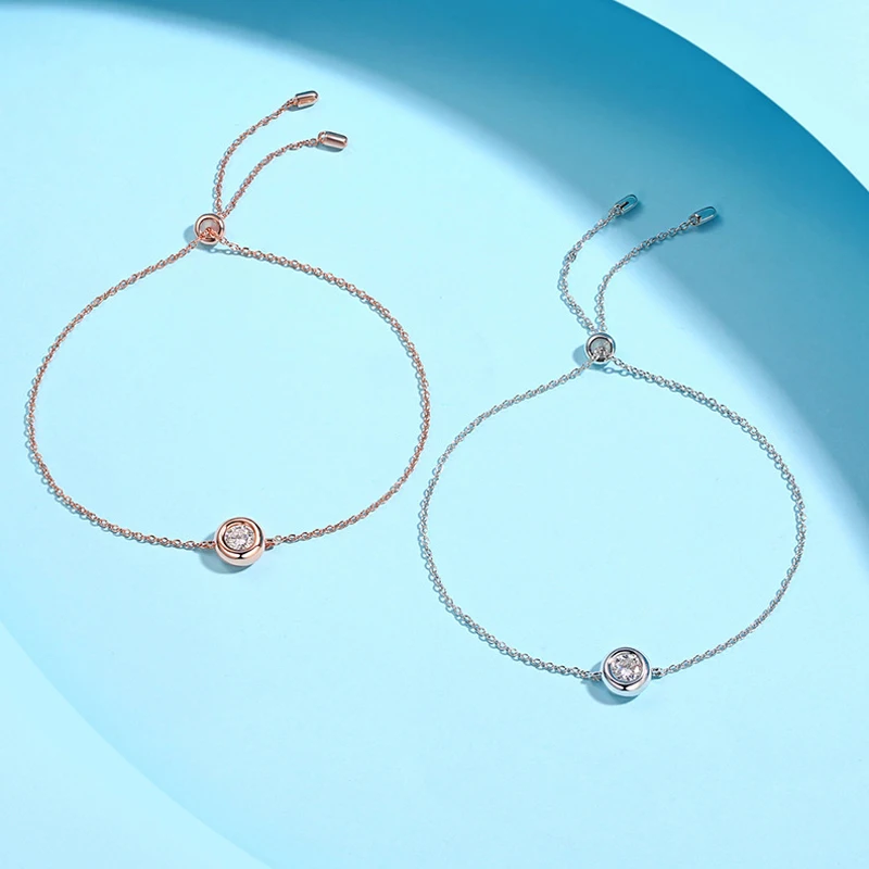 

OEVAS Real 0.5 Carat D Color Moissanite Bracelet For Women Top Quality 100% 925 Sterling Silver Engagement Party Fine Jewelry