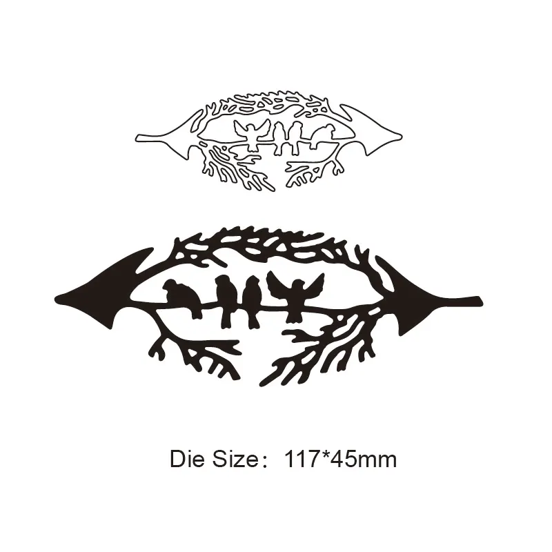 

4 Маленькие Птицы Весенние листья новые штампы 2021 слойный металлический фотоальбом праздничное украшение «сделай сам» карточка ремесло