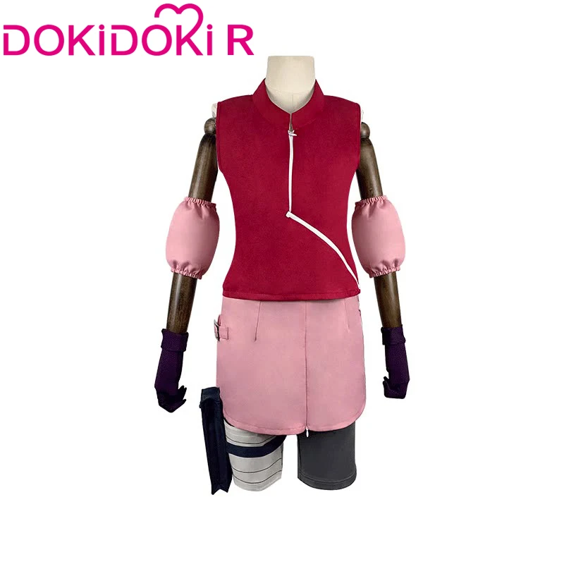 DokiDoki-R аниме косплей Haruno Sakura Косплей Костюм Молодежная версия |