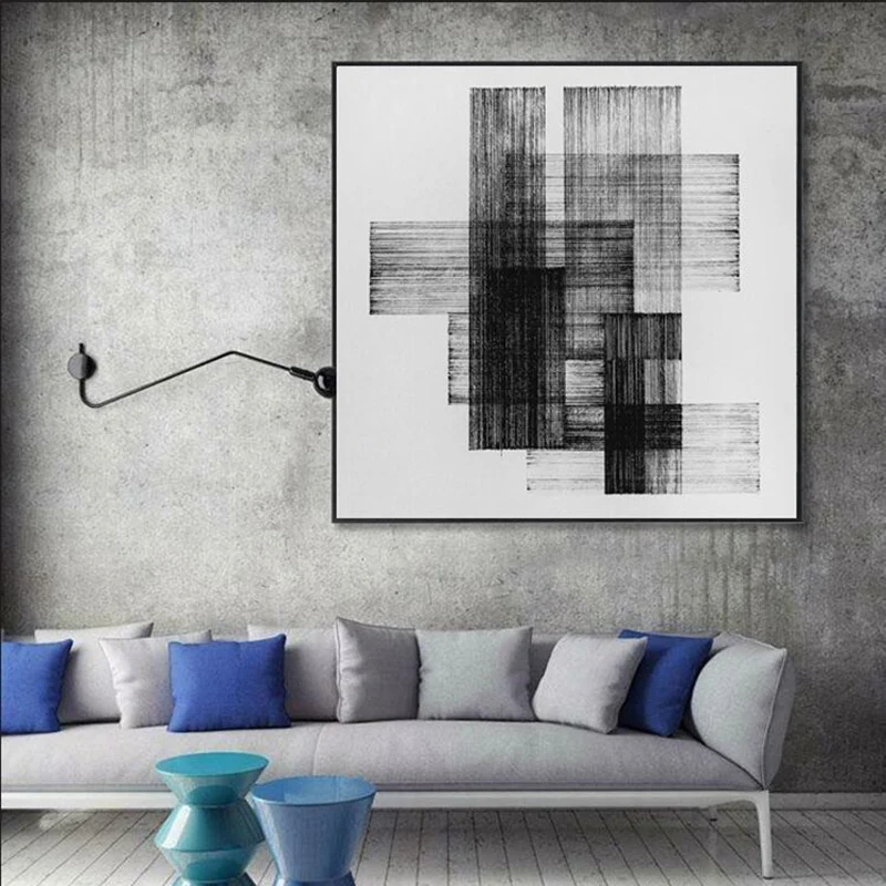Картины на холсте черные линии Абстрактные Художественные картины напечатанные
