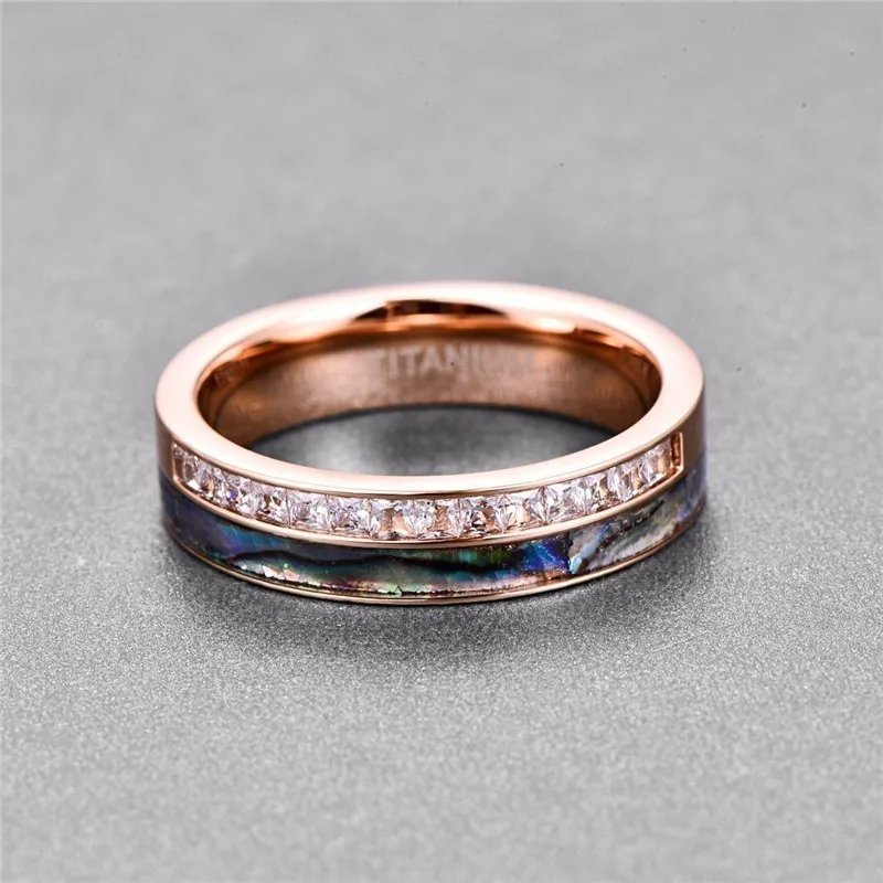 Роскошный 6 мм полированный Цветной корпус унисекс стальное кольцо из
