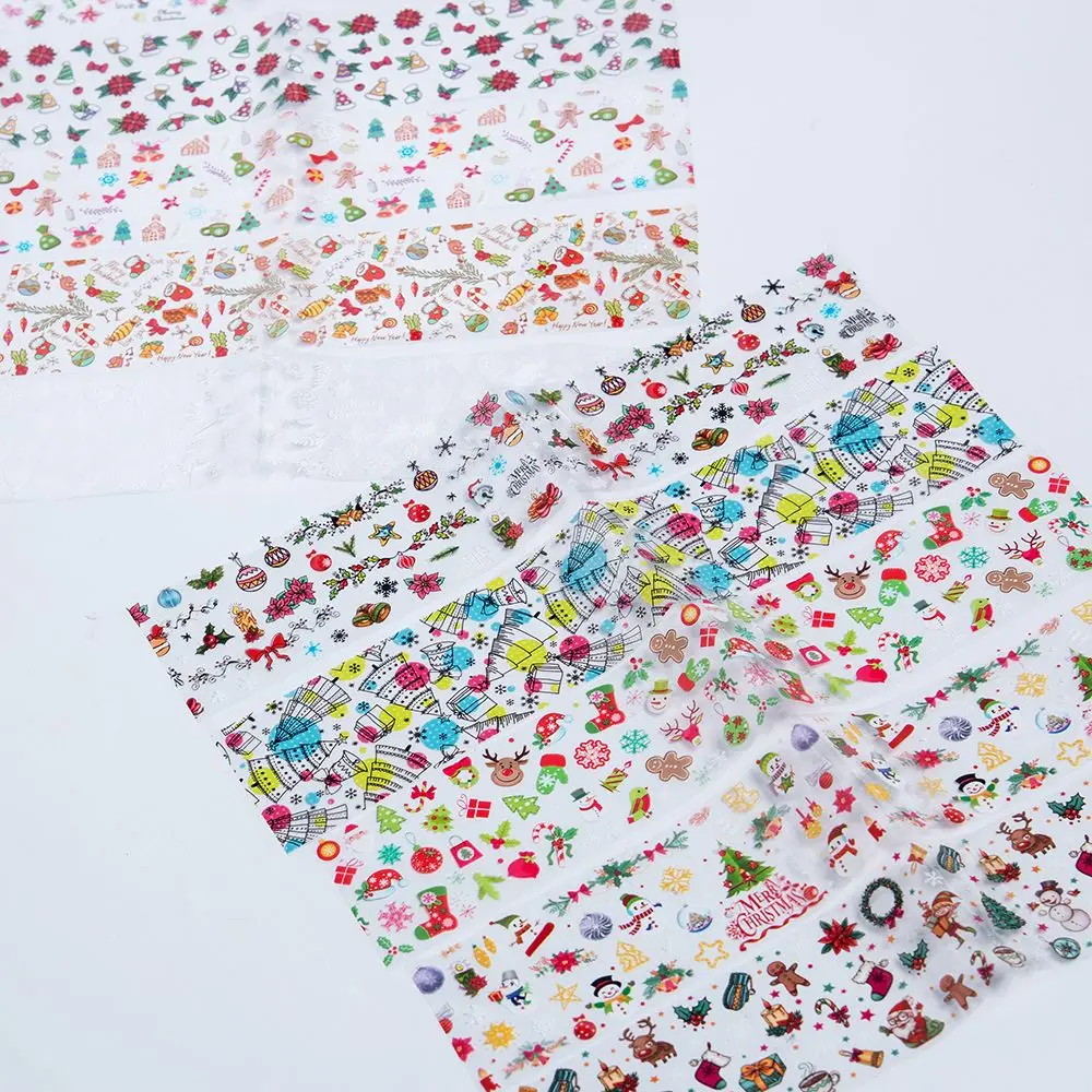 

Christmas Nail Transfer Sticker Snowflake Flower Pattern Nail Decoration DIY Manicure Sticker Self Adhesive Nail Art Tools