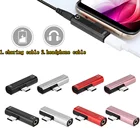 Адаптер для наушников 2 в 1 с разъемом типа C на 3,5 мм, USB C аудио адаптер, зарядный преобразователь для телефонов Xiaomi 6 Huawei Mate 10pro Type C