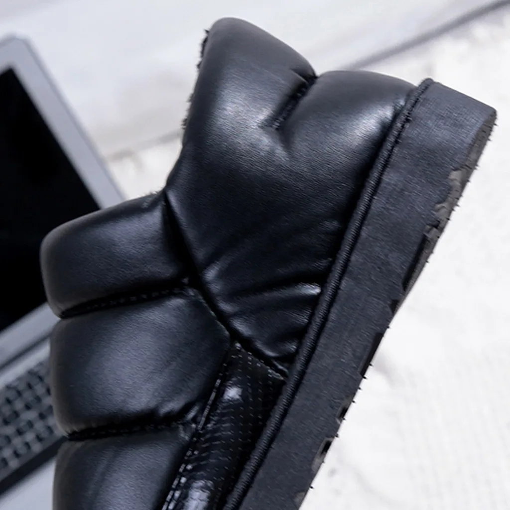 Парные зимние ботинки супер теплые женские из искусственной кожи повседневные