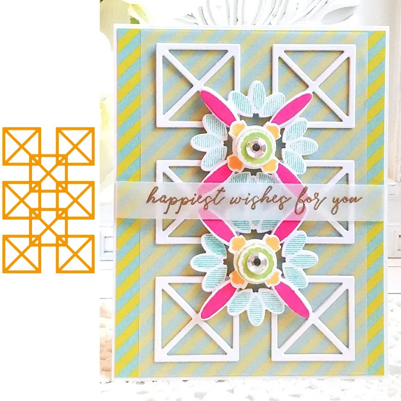 Квадратная оправа для скрапбукинга форма резки металла трафарет альбом