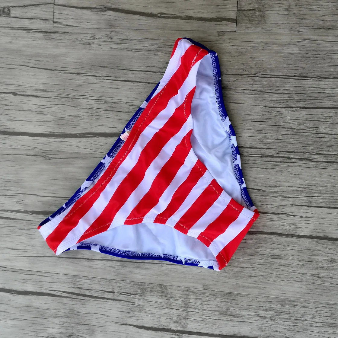 Купальник с флагом женские плавки бикини американские красные полосатые синие