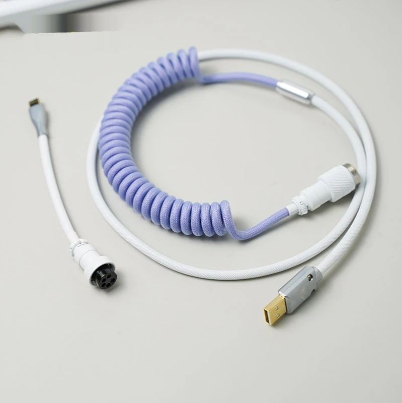 

Flesports FL980 Customized Data Line for Mechanical Keyboard Spiral Keyboard Data Cable Type C Mini Usb Micro Usb Connection