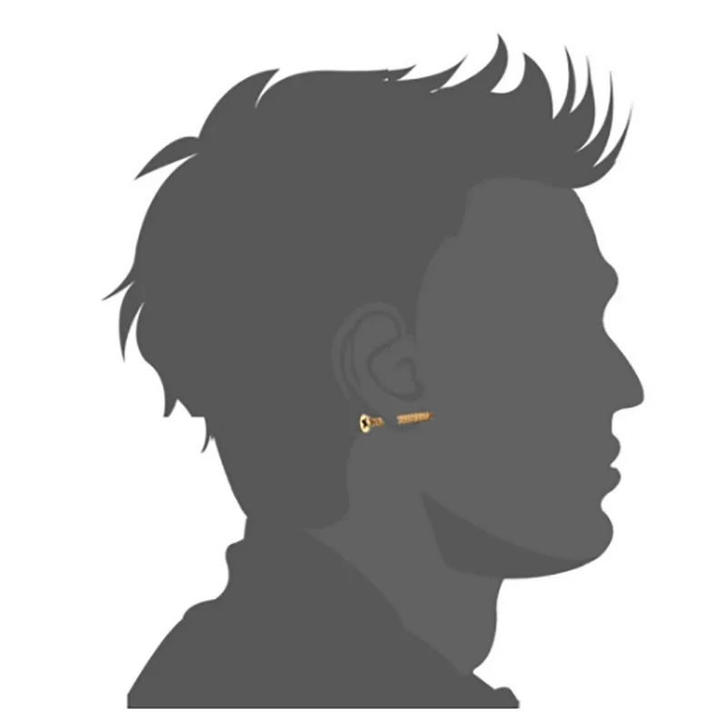 

1Pair Women's and Men's All-purpose Stainless Steel Pendant Black/Silver cross Gothic punk rock Style Women's fashion earrings M