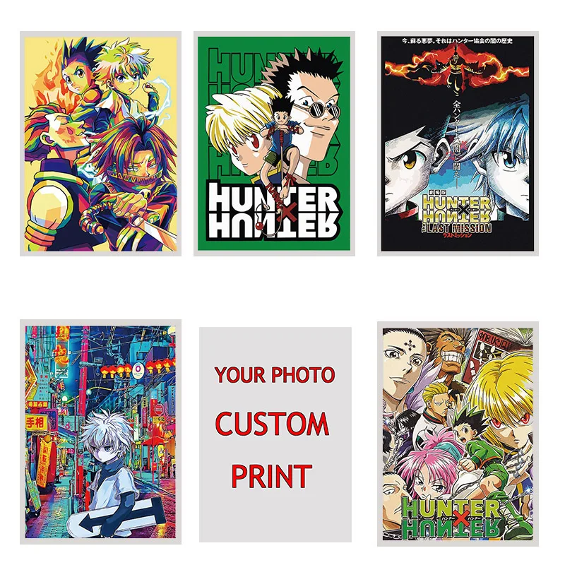 

Japanese Classic Anime Hunter X Hunter Art Poster Illustration Bar Coffee Hall Wall Stickers Pictorial Custom