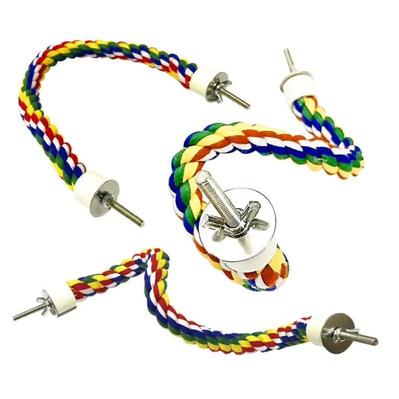 Интерактивный разноцветный веревочный попугай для домашних животных аксессуары