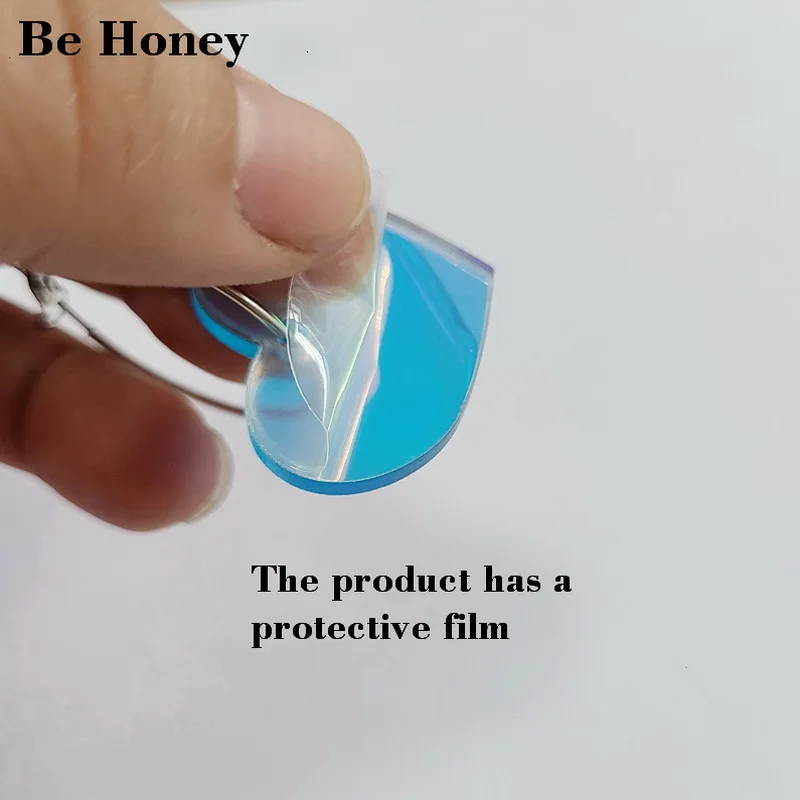 Переливающиеся акриловые серьги-гвоздики с лазерной резкой в несколько рядов