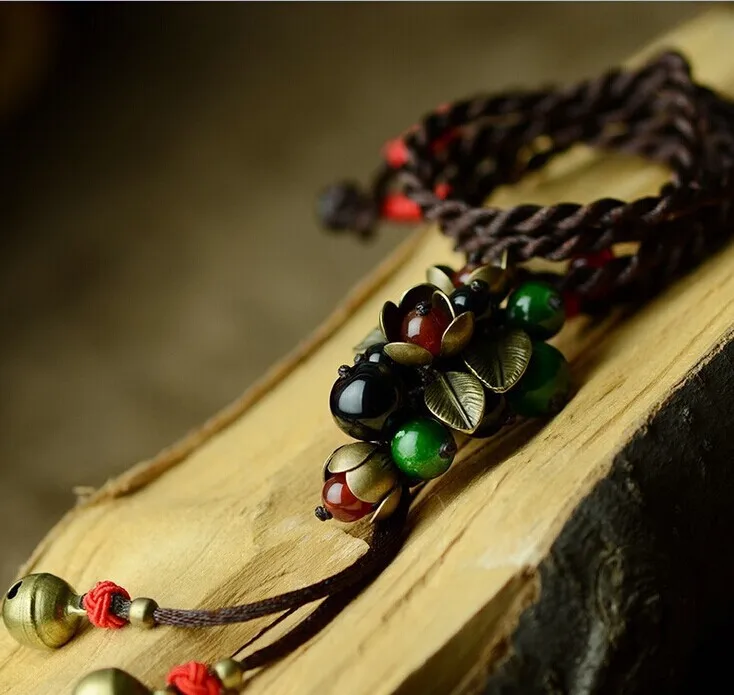 DIY этнические ювелирные изделия Подпись хлопок медный лист винтажная природа