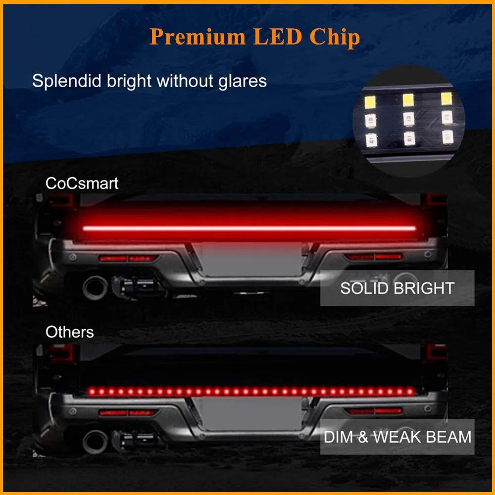 150 см 60 дюймов хвост светильник бар светодиодный тройным для грузовик пикап