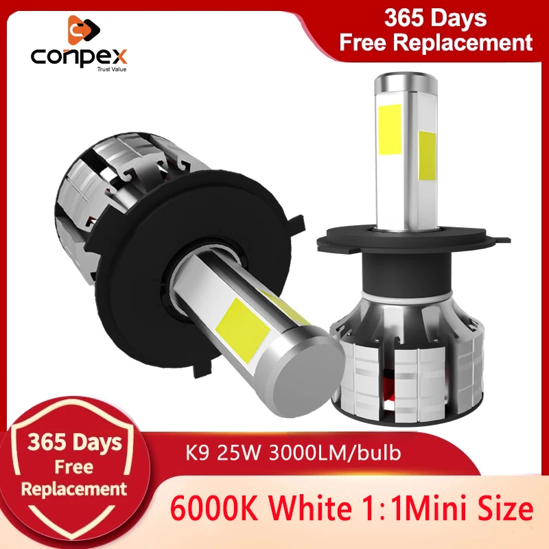 

Conpex 50W H4 Led Headlight for Auto Super LED Bulb for Car Light Bulb H1 H3 H7 LED H11 9005 9006 HB3 HB4 6000LM 12V Diode Lamps