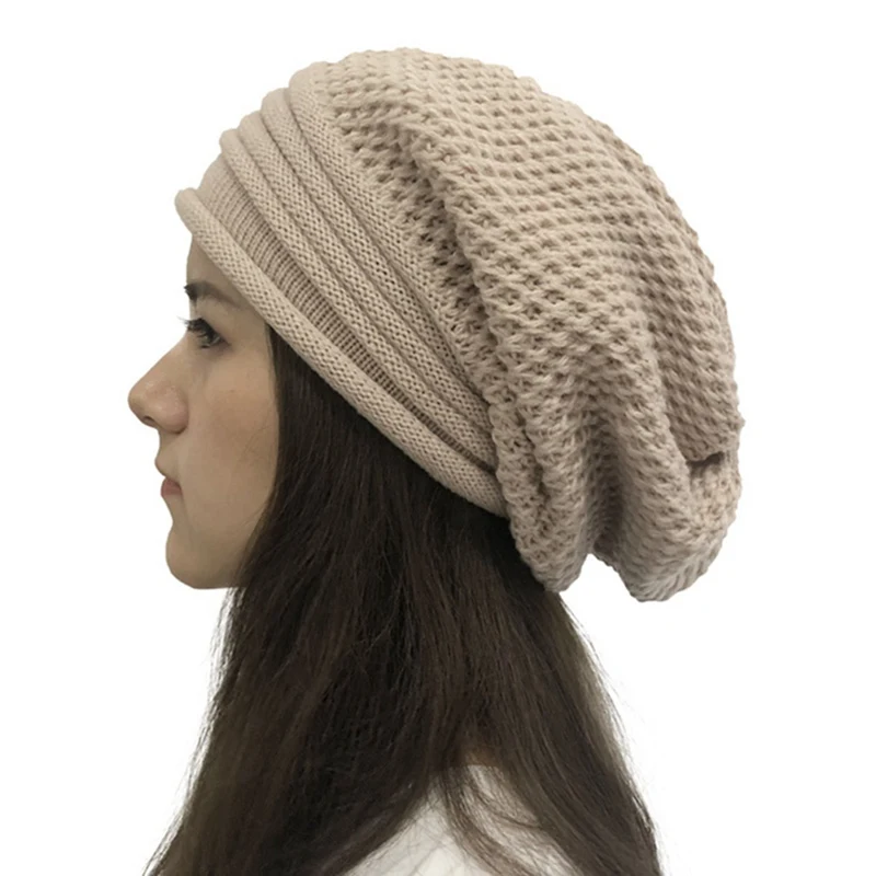 

Knitted Hat Winter Hats For Women Men Skullies Beanies Mask Striped Beanie Gorros Bonnet Warm Baggy Soft Thick Hat Caps