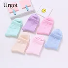 6 шт. = 3 пары, хлопковые однотонные вязаные длинные носки для женщин